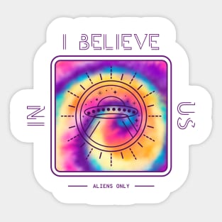 I believe in us Tie Dye Sticker